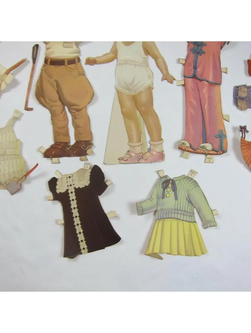 Vintage 1937 Shirley Temple Paper Dolls & Dresses Set XL 14.5
